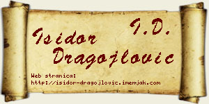 Isidor Dragojlović vizit kartica